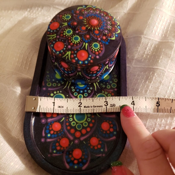 Peacock mini jar and tray set - Picture 9 of 10